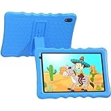 Kinder-Tablet, 10,1 Zoll Android 13 Tablet für Kinder, 4 GB RAM 32 GB ROM 5000 mAh Akku, Kleinkind-Tablets mit Bluetooth, WLAN, Kindersicherung, Dual-Kamera, stoßfeste Hülle (Blau)