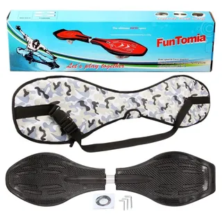 FunTomia Waveboard Waveboard mit Mach1 ABEC-9 Kugellager, LED Rollen & Tragetasche