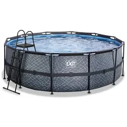 EXIT Frame Pool ø427x122cm (12v Sandfilter) – Grau