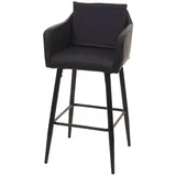 Proregal Barhocker mit Lehne 74 cm Schwarz