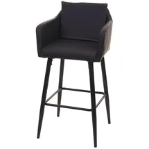 Proregal Barhocker mit Lehne 74 cm Schwarz