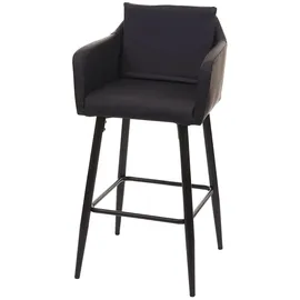 Proregal Barhocker mit Lehne 74 cm Schwarz