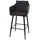 Proregal Barhocker mit Lehne 74 cm Schwarz