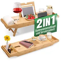 HEIMwert Badewannenablage Wannenablage Braun