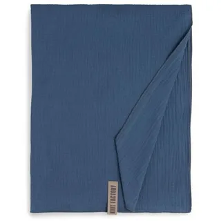 Knit Factory Pareo Liv Pareos 180x130 cm Glatt Dunkelblau, Pareo Tuch Strandtuch Umhängetuch