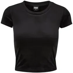 Urban Classics  T-Shirt T-shirt en velours femme  in Schwarz, EU XL