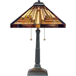 Stephen 2-flammige Tischlampe - Vintage Bronze - QZ-STEPHEN-TL