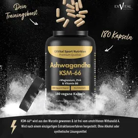 Exvital Bio Ashwagandha KSM-66 Kapseln 180 St.