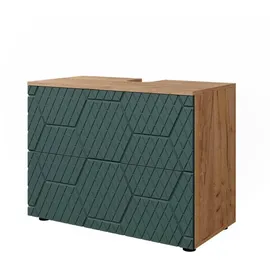 Vicco Waschbeckenunterschrank Irma Grün 80 x 59 cm 2 Schubladen Badezimmer