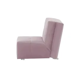 Nehl Schlafsessel Solino Velours 85 x 85 x 102 cm Rosa/Pink mit Schlaffunktion
