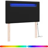 vidaXL Kopfteil Schwarz 90 cm Kunstleder