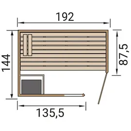 Weka Laukkala 2 inkl. 4,5 kW Ofen + int. Steuerung