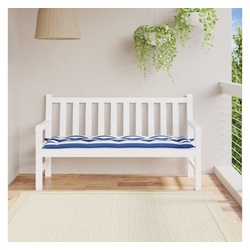 vidaXL Sitzauflage Gartenbank-Auflage Blau & Weiß Gestreift 150x50x7 cm, (1 St) blau|weiß 150 cm x 7 cm