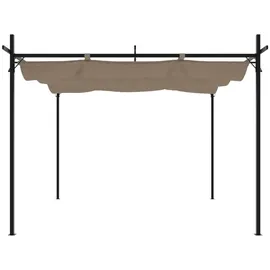 vidaXL Pergola mit Schiebedach Taupe 295x292x230 cm