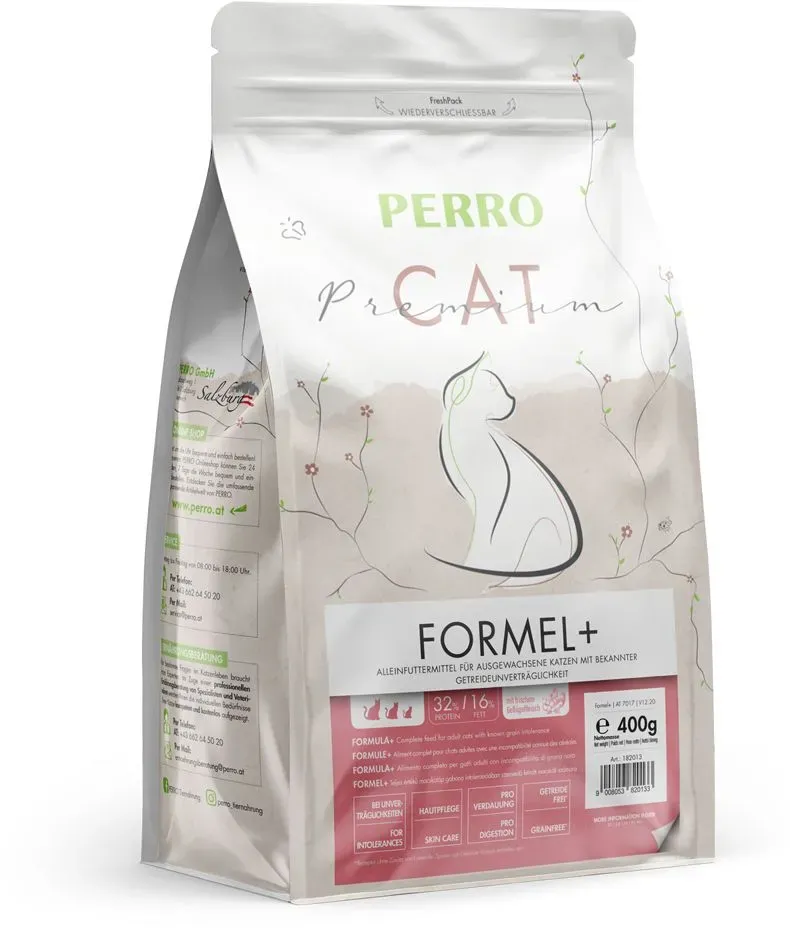 Perro Cat Premium Formel+ Ohne Getreide Futter 400 g