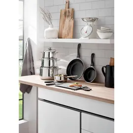 WMF Diadem Plus Topf-Set 6-tlg. 3 x Fleischtopf + 2 x Bratpfannen + Stielkasserolle inkl. Schneidebrett + 2 Messer + 1 Schere