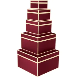 Die Kante Geschenkkartons burgunderrot 5 St.