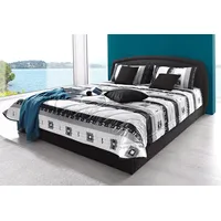 Westfalia Schlafkomfort Polsterbett, schwarz, B:182cm L:212cm, Bezug Bett: Microfaser