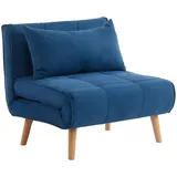 vente-unique Schlafsessel CHILA Polyester 90 x 83 x 82 cm Blau mit Kissen