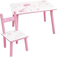 Jemini, Kinderstuhl + Kindertisch, table d'activités + 1 chaise fille  licorne (Kindersitzgruppe)