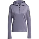 adidas Damen Own The Run Winterized Hooded Half-Zip, Preloved Violet, S