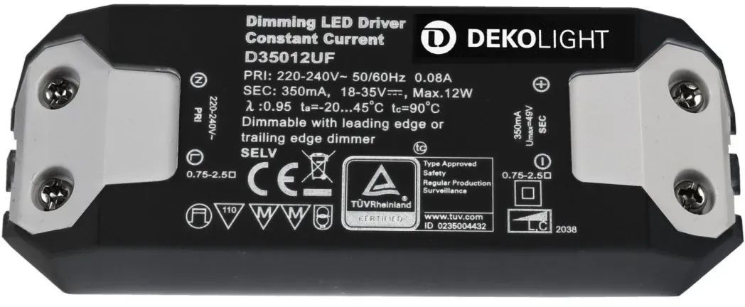 Deko-Light Netzgerät CC DC dimmbar Basic IP20 350mA 12W