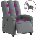 vidaXL Massagesessel Elektrisch Stoff 93 x 101 x 93 cm Dunkelgrau mit Fernbedienung
