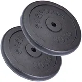 ScSPORTS Hantelscheiben Einzelhantelscheiben Ø 30/31 mm Gusseisen Gewichtswahl Hantelscheiben Hantelset Fitness Gewichte Kurzhantel Gewichte 60 kg (2 x 30 kg)