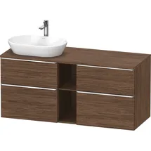 Duravit D-Neo Konsolenwaschtischunterbau wandhängend Nussbaum dunkel Matt 1400x550x664 mm - DE4970L1 DE4970L10210000