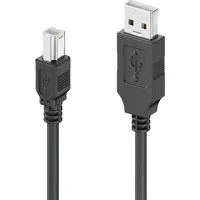 Sonero Sonero® USB 2.0 Kabel, Verbindungskabel, Druckerkabel, USB-A Stecker auf USB-B Stecker, 480 Mbit/s, 5.00m, schwarz