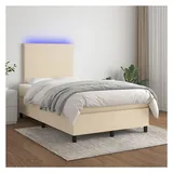 vidaXL Boxspringbett 120 x 200 cm Creme