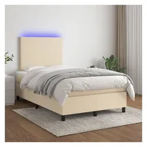 vidaXL Boxspringbett 120 x 200 cm Creme
