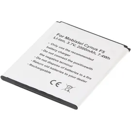 AccuCell Akku passend für den Mobistel Cynus F5 Akku MT-8201B, MT-8201S, MT-8201W, 1700mAh