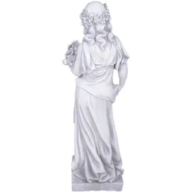 deluke Gartenfigur JENS Kunststoff Weiß 94x31x37cm Gartendeko Outdoor Figur