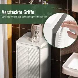 SoBuy Wäscheschrank mit Ausklappbarem Wäschesack Wäschesammler Weiß BZR154-W