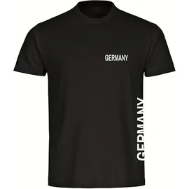 multifanshop Herren T-Shirt - Germany - Brust & Seite - Druck weiß - Männer