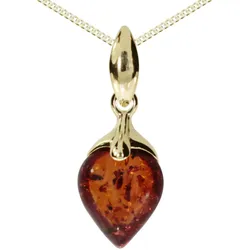 Kette mit Anhänger OSTSEE-SCHMUCK "Ostsee-Schmuck Kette mit Anhänger Lene Kette mit Anhänger Lene" Gr. 45, gold (goldfarben), Halsketten, Damen, 45cm, Gelbgold 375, L: 42cm