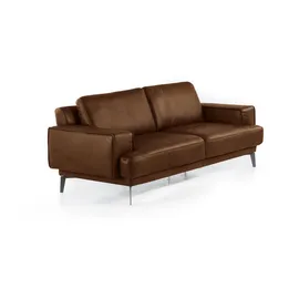 W.Schillig Couch Lederbezug 2-Sitzer Braun
