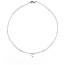 FIRETTI Perlenkette Schmuck Geschenk Halsschmuck Halskette Perle bunt/weiß Silber 925