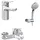 Ideal Standard Armaturenpaket Ceraflex inkl. Handbrause-Set Chrom