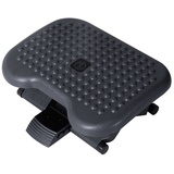 Homcom Fußstütze Fußablage Fussstütze fürs Büro, Relax, Höhenverstellung, Kunststoff, Dunkelgrau,