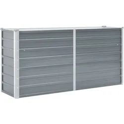 vidaXL Garten-Hochbeet Verzinkter Stahl 160x40x77 cm Grau