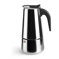 Ibili - Express-Kaffeekocher Moka, 6 Tassen, 280 ml, Edelstahl,
