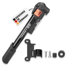 Heyner AeroStarCompact PRO Mini Handpumpe mit Manometer schwarz