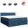 vidaXL Boxspringbett mit Matratze Blau 180x200 cm Stoff