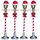 Lemax Santa Hat Street Lamp Set of 4