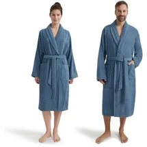 Möve Bademantel Basic Blau M