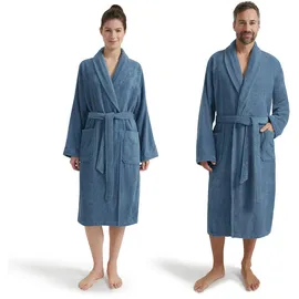 Möve Bademantel Basic Blau M
