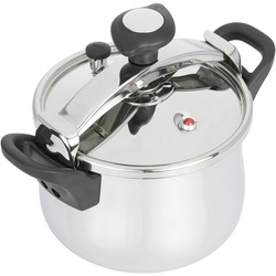 JATA 4-Liter-Edelstahl-Schnelltopf OPC4. 3 Sicherheitssysteme. Für alle Herdarten geeignet, auch für Induktion. Superschnell. Einfach zu benutzen