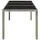 vidaXL Gartentisch mit Glasplatte Grau 150x90x75 cm Poly Rattan